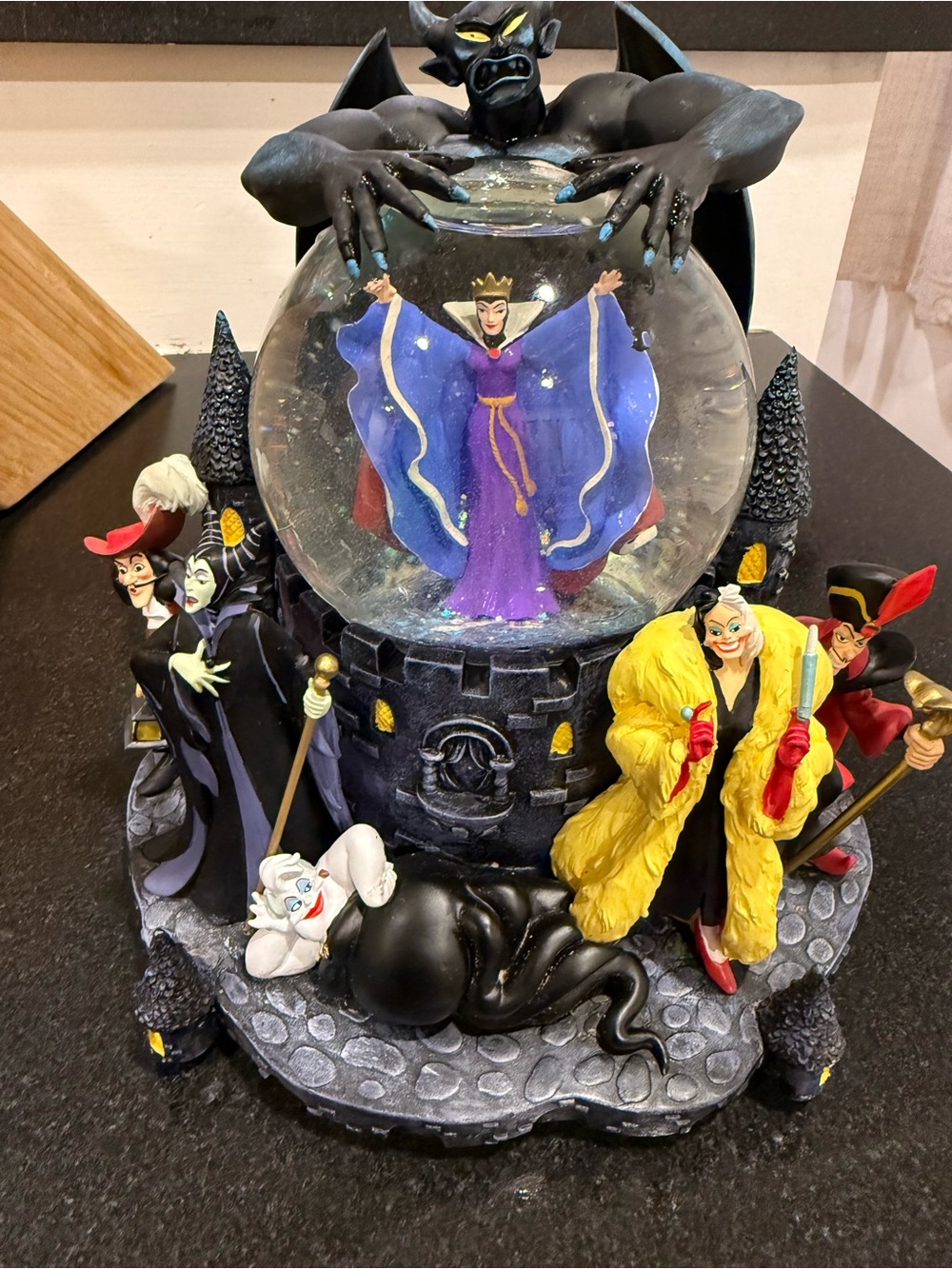 Villain Ensemble Snow Globe Decorative Figurine - Black, Purple, Yellow